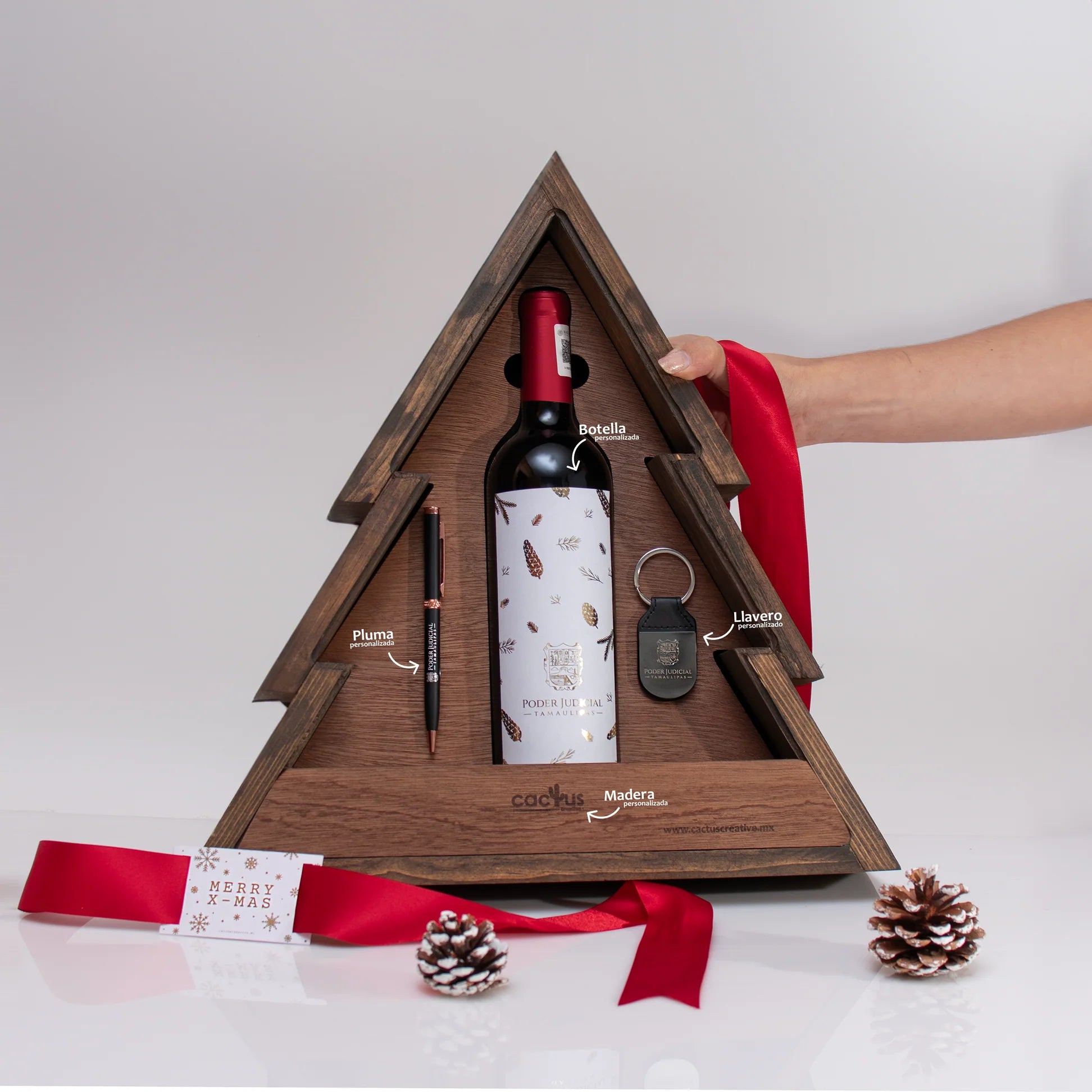 Christmas tree box wine