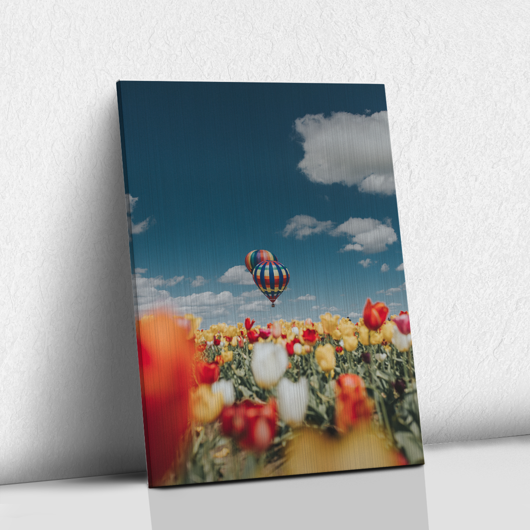 Tulipanes y globos