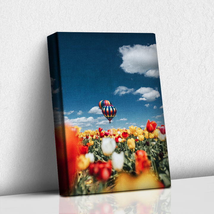 Tulipanes y globos